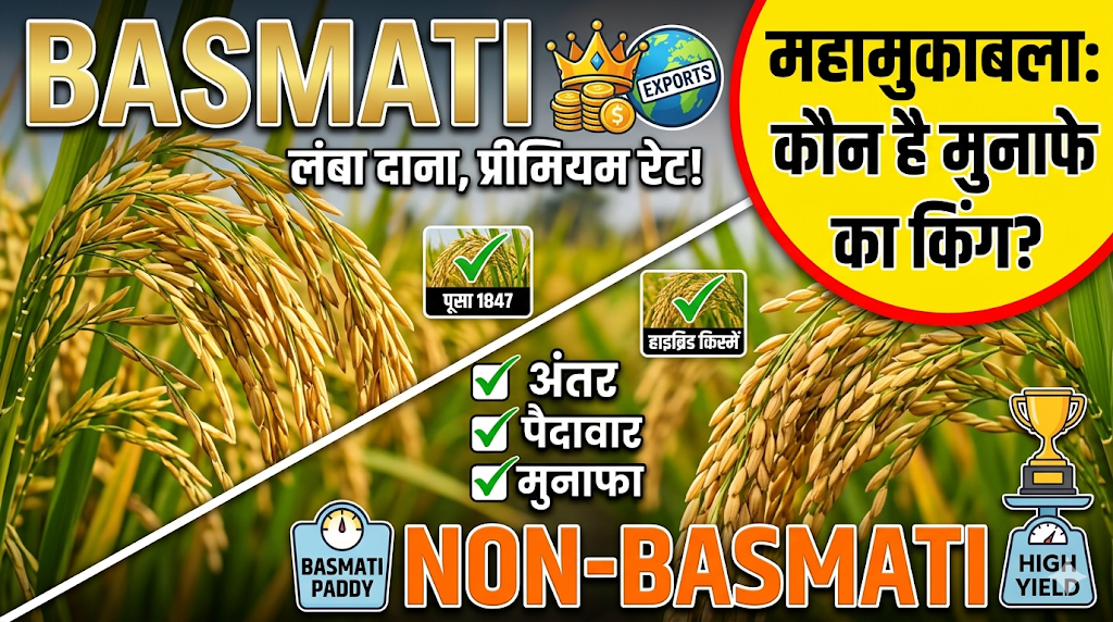 basmati-vs-non-basmati-paddy-difference-yield-profit-hindi